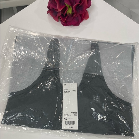 Womens GAP Tank Top XS Yellow + Dark Green (check description) - Picture 10 of 11